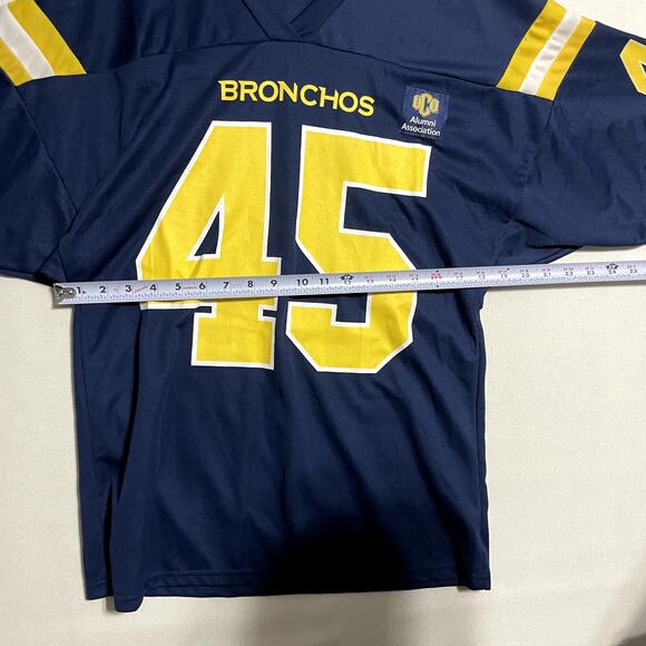 Central Oklahoma Bronchos Alumni Football Jersey Navy Blue Yellow Adult - Size M - Picture 5 of 6